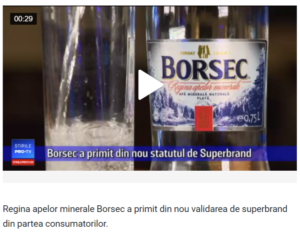 Borsec a primit din nou statutul de Superbrand - Stirileprotv ro